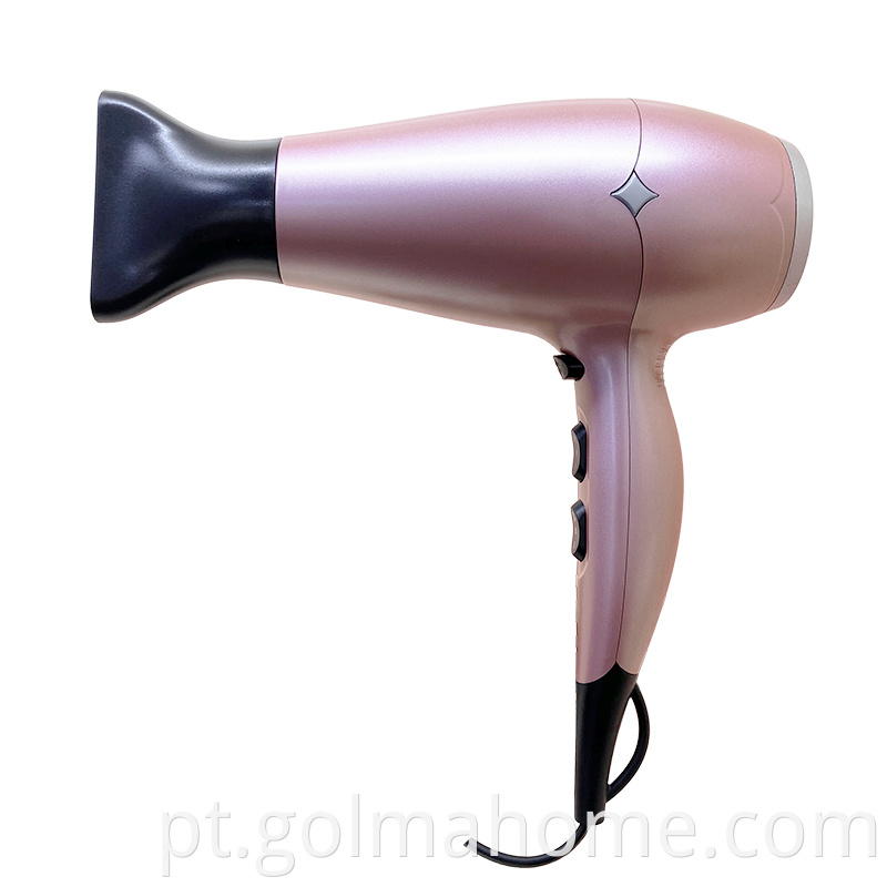 Secador de cabelo, salão de beleza, secador de cabelo poderoso de nível doméstico com concentrador e difusor Secador de cabelo com motor DC leve e silencioso